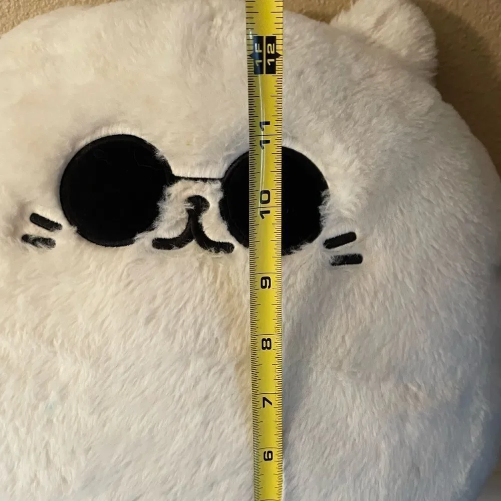 Cute White Cat Gojo Plush with Sunglasses